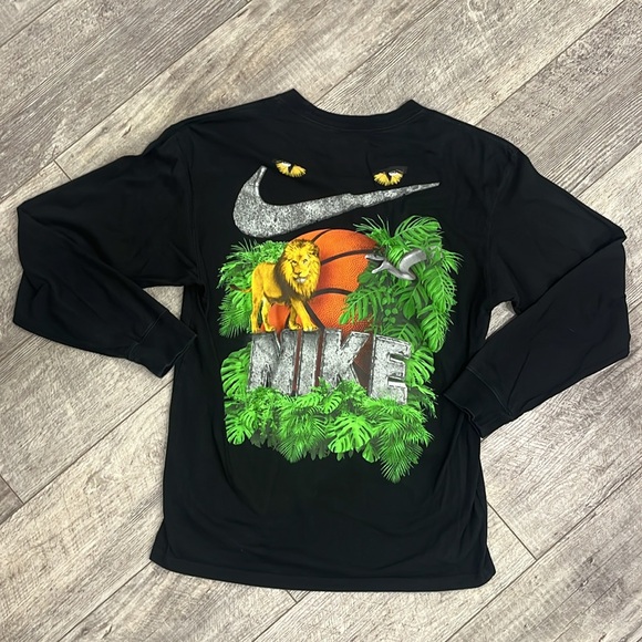 Nike Sportswear Jungle Safari Basketball Long Sleeve Shirt- Size Small - Picture 1 of 6